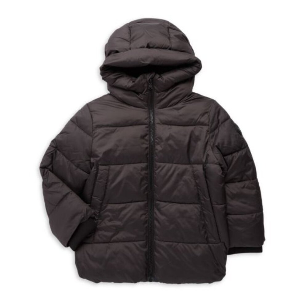 NEW Michael Kors Kid Little Boy Cone Charcoal Faux Fur-Lined Puffer Jacket